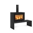 NORDICA - Banc noir pour poêle à bois DANTE - vignette