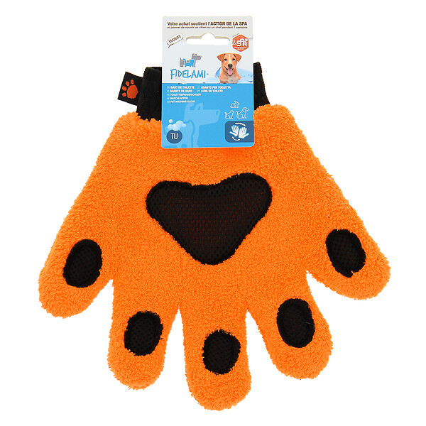 FIDELAMI - gant de toilette patte tigre - large