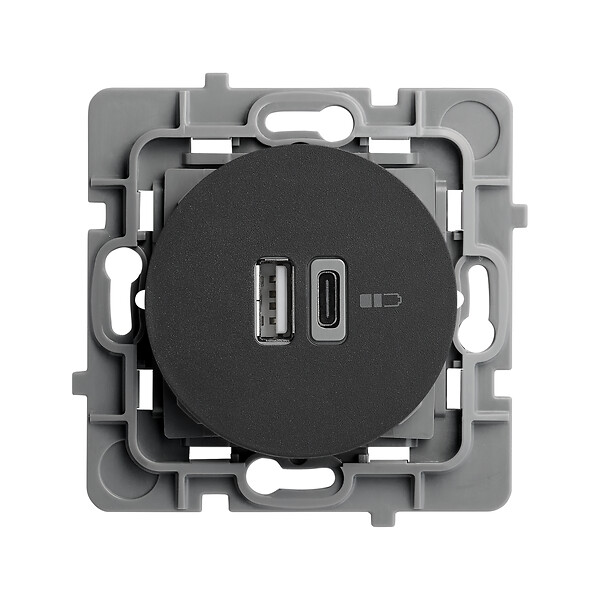 DEBFLEX - DEBFLEX - CASUAL EVO MECANISME DOUBLE USB A+C NOIR - large