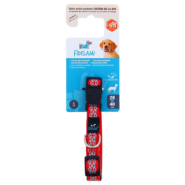 FIDELAMI - collier réfléchissant rouge s - large