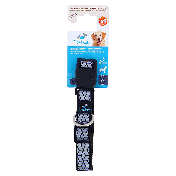 FIDELAMI - collier réfléchissant noir l - large