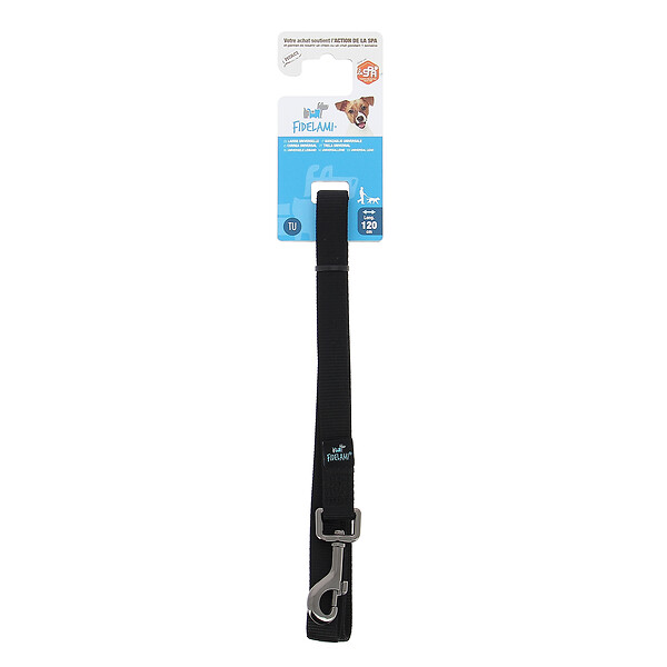 FIDELAMI - laisse universelle noire - large