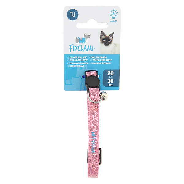 FIDELAMI - collier brillant rose chat - large