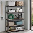 INTEC - Etagère de Rangement Noire 120 x 60cm x H180cm - Rayonnage en métal Haute qualité 5 Plateaux Charges lourdes 1500kg INTEC - vignette