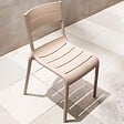 OVIALA - Chaise beige de terrasse en plastique - Paname - vignette