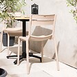OVIALA - Chaise beige de terrasse en plastique - Paname - vignette