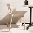 OVIALA - Chaise beige de terrasse en plastique - Paname - vignette