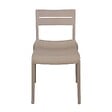 OVIALA - Chaise beige de terrasse en plastique - Paname - vignette