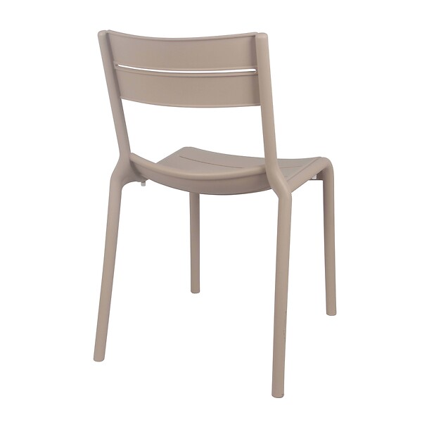 OVIALA - Chaise beige de terrasse en plastique - Paname - large