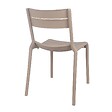OVIALA - Chaise beige de terrasse en plastique - Paname - vignette