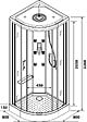 ONDEE - Cabine de douche hydromassante MERIDA - Porte coulissante - quart de cercle 80cm - vignette