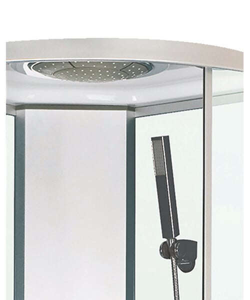 ONDEE - Cabine de douche hydromassante MERIDA - Porte coulissante - quart de cercle 80cm - large