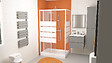 ONDEE - Receveur de douche CERA 2 - 90 x 70 cm - Céramique - Blanc - vignette