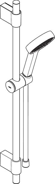 HANSGROHE - Set de douche 95 2jet EcoSmart avec barre de douche Varia 72 cm - large