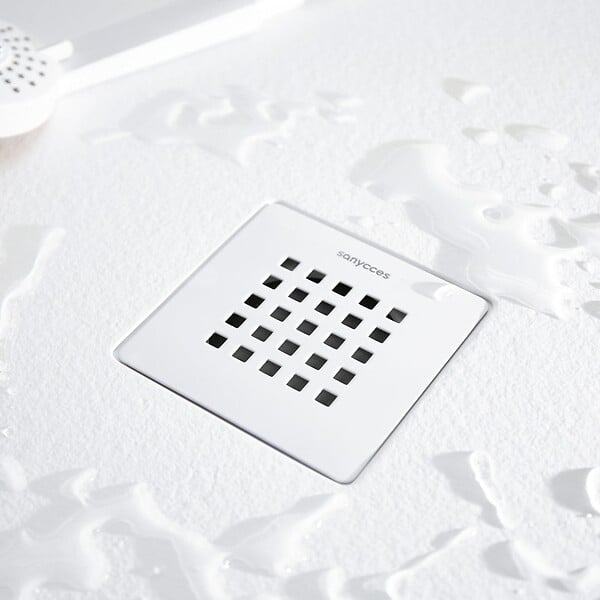 SANYCCES - Receveur de douche STRATO extra plat Blanc - 160 x 80 cm - Résistant et Facile à installer - Salle de bain, Douche - large