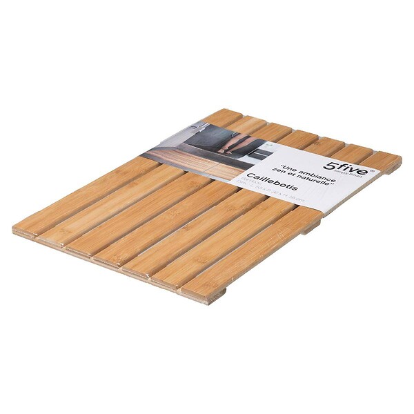 5 FIVE SIMPLY SMART - Tapis Caillebotis en bambou 53 x 36 cm - large