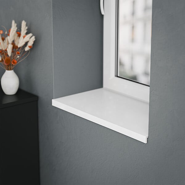 TECNOPROFILS - Appui de fenêtre PVC l. 40 cm x ép. 9 mm - Blanc - 120 cm - large