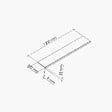 TECNOPROFILS - Appui de fenêtre PVC l. 20 cm x ép. 9 mm - Gris - 120 cm - vignette