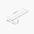 TECNOPROFILS - Appui de fenêtre PVC l. 20 cm x ép. 9 mm - Blanc - 140 cm - vignette