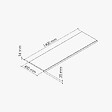 TECNOPROFILS - Appui de fenêtre PVC l. 40 cm x ép. 16 mm - Blanc - 140 cm - vignette