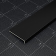 TECNOPROFILS - Appui de fenêtre PVC l. 20 cm x ép. 9 mm - Noir - 140 cm - vignette
