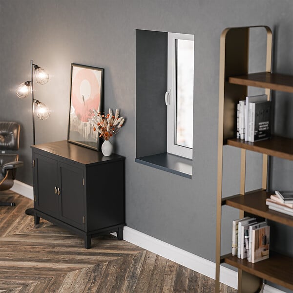 TECNOPROFILS - Appui de fenêtre PVC l. 40 cm x ép. 9 mm - Anthracite - 140 cm - large
