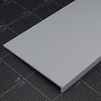 TECNOPROFILS - Appui de fenêtre PVC l. 40 cm x ép. 9 mm - Gris - 140 cm - vignette
