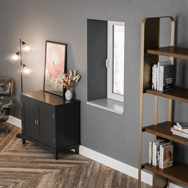 TECNOPROFILS - Appui de fenêtre PVC l. 40 cm x ép. 9 mm - Gris - 140 cm - large