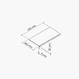 TECNOPROFILS - Appui de fenêtre PVC l. 40 cm x ép. 9 mm - Anthracite - 80 cm - vignette