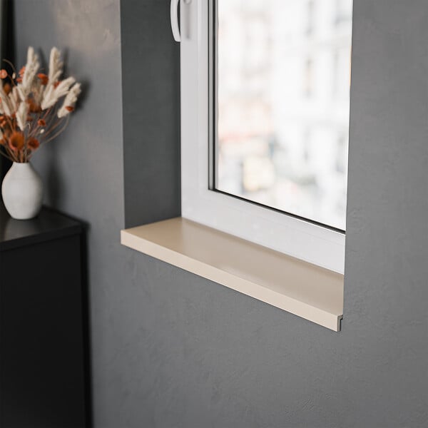 TECNOPROFILS - Appui de fenêtre PVC l. 20 cm x ép. 9 mm - Sable - 160 cm - large