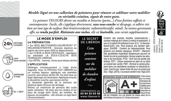 LIBERON - Meuble signé, Peinture Velours Vert Abysses 250 ml - large