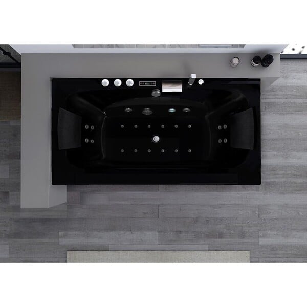 DISTRIBAIN - Baignoire balnéo Kilauea Black 26 jets Whirlpool - large