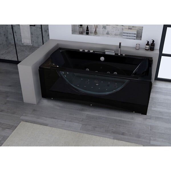 DISTRIBAIN - Baignoire balnéo Kilauea Black 26 jets Whirlpool - large