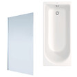 DURAVIT - Baignoire droite D-Neo 160 x70 cm + Pare Bain gauche AURYS Mist 1 chromé - vignette