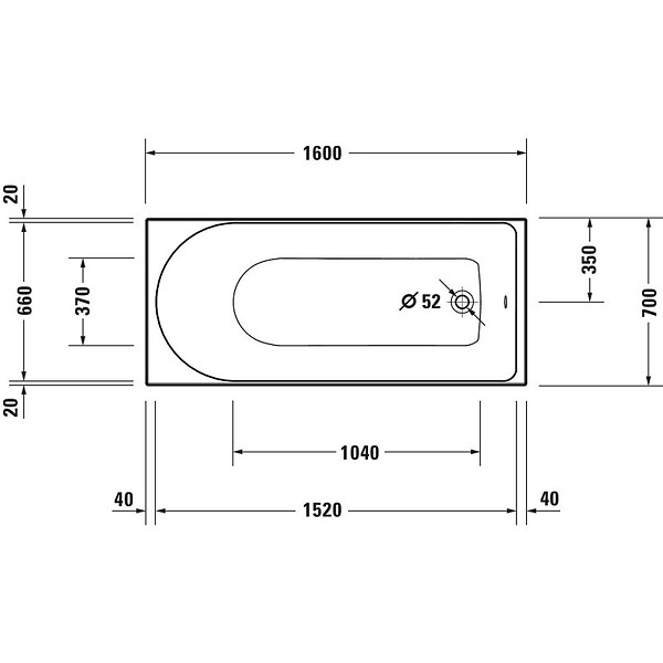 DURAVIT - Baignoire droite D-Neo 160 x70 cm + Pare Bain gauche AURYS Mist 1 chromé - large