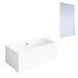 VILLEROY ET BOCH - Baignoire droite Architectura acrylique 170 x 80 cm  + Pare bain droite AURYS Mist 1 chromé - vignette