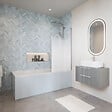 VILLEROY ET BOCH - Baignoire droite Architectura acrylique 170 x 80 cm  + Pare bain droite AURYS Mist 1 chromé - vignette