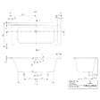 VILLEROY ET BOCH - Baignoire droite Architectura acrylique 170 x 80 cm  + Pare bain droite AURYS Mist 1 chromé - vignette