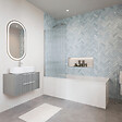 VILLEROY ET BOCH - Baignoire droite Architectura acrylique 170 x 75 cm  + Pare bain gauche AURYS Raywall chromé - vignette