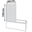 DURAVIT - Baignoire droite D-Code 170 x70 cm  + Pare bain droit AURYS Mist 1 chromé - vignette
