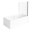 VILLEROY ET BOCH - Baignoire droite Architectura 180 x 80 cm Blanc + Pare bain droite AURYS Raywall chromé - vignette