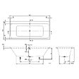 VILLEROY ET BOCH - Baignoire droite Architectura 180 x 80 cm Blanc + Pare bain droite AURYS Raywall chromé - vignette