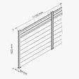 MON MARCHE DECO - Kit Clôture SLIM PVC Blanc H. 180 cm x L. 11.10 m - 2 Lisses claire-voie + 7 Soubassements - vignette