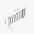 MON MARCHE DECO - Kit Clôture PRO PVC Blanc H. 90 cm x L. 5.70 m - 7 Lisses claire-voie - vignette