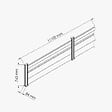MON MARCHE DECO - Kit Clôture SLIM PVC Blanc H. 72 cm x L. 11.10 m - 1 lisse + 2 soubassements - vignette