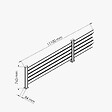 MON MARCHE DECO - Kit Clôture SLIM PVC Blanc H. 72 cm x L. 11.10 m - 5 Lisses claire-voie - vignette