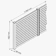 MON MARCHE DECO - Kit Clôture PRO PVC Blanc H. 180 cm x L. 11.30 m - 15 Lisses claire-voie - vignette