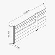 MON MARCHE DECO - Kit Clôture SLIM PVC Blanc H. 120 cm x L. 11.10 m - 2 Lisses + 3 Soubassements - vignette