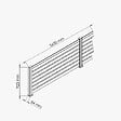 MON MARCHE DECO - Kit Clôture SLIM PVC Blanc H. 90 cm x L. 5.60 m - 7 Lisses claire-voie - vignette