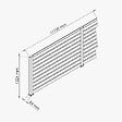 MON MARCHE DECO - Kit Clôture SLIM PVC Blanc H. 120 cm x L. 11.10 m - 10 Lisses claire-voie - vignette